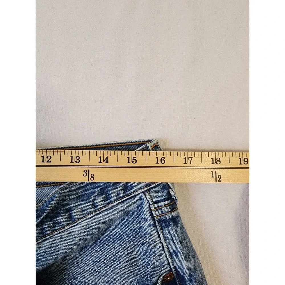 Levi's 501 Original Button Fly Jeans Men's W34 L30 Light Wash Straight Leg 100%